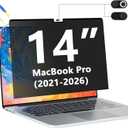 Magnetic Privacy Screen Protector for MacBook Pro 14 Inch 2021-2026 (M1/M2/M3/M4/M5/Pro/Max), Removable Anti Spy Glare Blue Light Shield, 14.2" Mac Laptop Privacy Filter