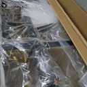 Large Black and Gold Rectangle Chandelier, 8-Light Modern Farmhouse Dining Room Light Fixtures Over Table, Crystal Chandeliers for Kitchen Island Pool Table Room