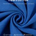 Boys Cotton Long Sleeve Shirts Soft Breathable Crewneck Tees for Kids, Fashion Basic Tops 4-12 Years (Blue, XS)