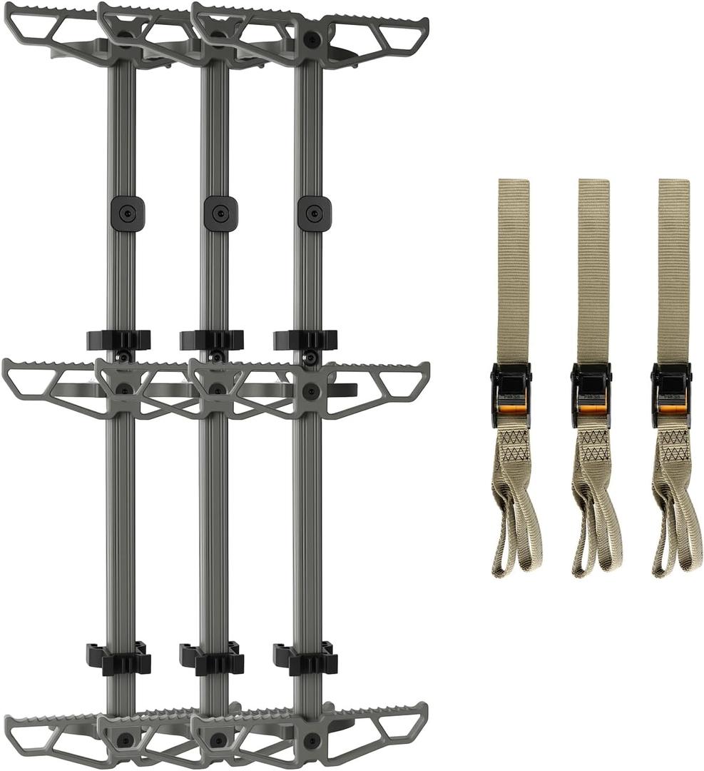 30" Climbing Sticks,Aluminum Non-Slip Climbing Sticks for Hunting,Lightweight TreeStand Climbing Steps for Saddle Hunting Sticks Kit (3-Pack)