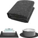 Hot Tub Mat Pad Inflatable Waterproof Slip-Proof Backing, Absorbent Pool Ground Base Flooring Protector Mat Portable Spa Pool Non-Slip Underlining Absorbent Spa Pool 72In