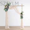 Wedding Arch Flowers, 2pcs Eucalyptus Leaves Corner Peony Floral Swags, Artificial Greenery Flower for Sheer Drapes, Wedding Chair, Arbor, Wedding Ceremony and Reception Arrangement Decoration