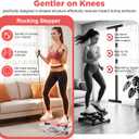 DERACY Upgraded 3D Rocking Stepper, Low-Impact Steppers for Exercise at Home, Stepper Side to Side with 2 Detachable Resistance Bands & Non-Slip Mat