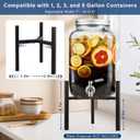 Beverage Water Jug Stand Adjustable 7-12.6 IN - Drink Dispenser Stand Only, Fit 3-5 Gallon Water Jug Holder Container - Portable Drink Stand