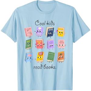 Women Cool Kids Read Books Teacher Back to School Librarian T-Shirt XXL
