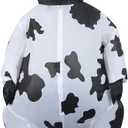 Cow Costume Adult,Inflatable Cow Costume,Milk Cow Blow Up Suit Funny Costume for Halloween Party (White)