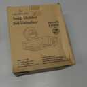 LEVERLOC Soap Dish, Soap Bar Holder for Shower Suction Cup Wall Mounted, Stainless Steel No-Drilling Removable Waterproof Sponge Holder for Bathroom Bathtub Kitchen Sink, Keep Dry, Black (5.7" * 4.8")