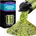 LEOBRO Green Glitter, 150g/5.29oz Chunky Glitter for Crafts, Resin, Body Nail, DIY Arts and Crafts