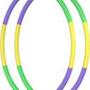 2 Pack Color Hoop - Size & Length Adjustable, Plastic Toys for Kids & Party Games, Gymnastics & Dog Agility Equipment, Christmas Wreath
