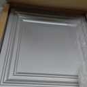 Art3d PVC Ceiling Tiles, 2'x2' Plastic Sheet in Argent Silver (12-Pack)