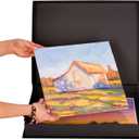 HG Art Concepts Eternity Archival Clamshell Photo Storage Box, Black - 20"x24" - For Storing Artwork, Photos & Documents, Deluxe Acid-Free, Sturdy & Lined With Archive-Quality Paper