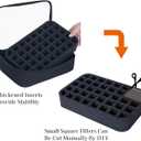 Small Clear Nail Polish Organizer Holds 40 bottles(15ml-0.5fl.oz) Nail Polish Case Multifunctional Nail Polish Bag organizer, Cosmetic Travel Makeup Bags for Women Black
