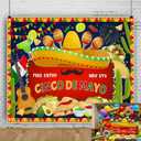 Cinco De Mayo Backdrop 10x8ft Mexican Fiesta Party Decorations May 5th Photography Background Mexico Carnival Backdrops for Birthday Baby Shower Photo Booth Props