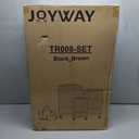 Joyway 28 Inch Large Luggage Hardside Suitcase with Spinner Wheel, Lightweight 3 Piece Suitcase Set with TSA Lock (Black Brown)