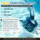 PB4-60 Booster Pump, 3/4 HP Fit for Polaris 180 280 380 480 3900 Pressure Side Pool Cleaners, 230/115V 60HZ - Replace for PB460 Polaris Pool Booster Pump