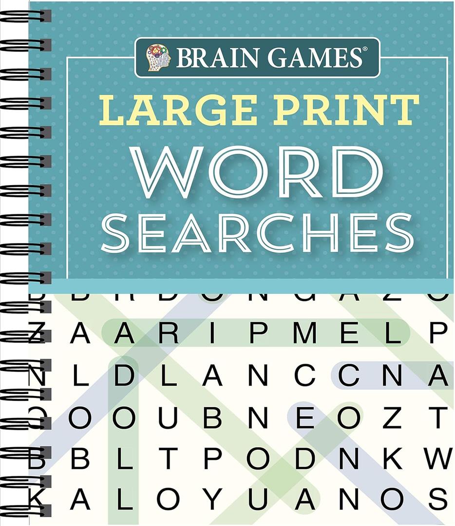 Brain Games - Large Print Word Searches (Teal)