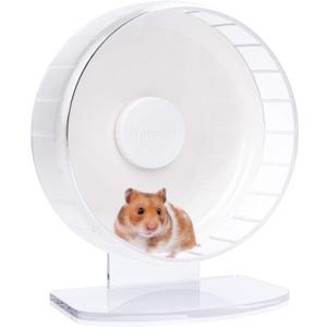 Niteangel Super-Silent Hamster Exercise Wheels: - Quiet Spinner Hamster Running Wheels with Adjustable Stand for Hamsters Gerbils Mice Or Other Small Animals (M, White)