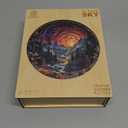 Jigfoxy Wooden Puzzles for Adults, Visual 3D Cave Sky Wood Puzzles Adult, Unique Animal-Shaped Wooden Jigsaw Puzzles, Christmas Thanksgiving Gifts for Family and Friends (S-8.5 * 8.5in-100pcs)