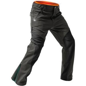 Moosehill Men's Snow Ski Pants Water Resistance Fleece Lined Softshell for Winter Outdoor with Zippered Bottom Legs (30W x 30L, Black)