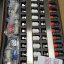 12-Branch PEX/Radiant Heat Manifold1/2" PEX Tubing Manifold,304 Stainless Steel Floor Heat Manifold Kit with 1/2" Adapters Included for Hydronic Radiant Floor Heating (12-Loop)