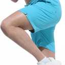 UIQUR Men's Swim Trunks Board Shorts Quick Dry Bathing Suits with Mesh Lining Pockets 7 Inch Inseam Beach Swimwear (Blue, S)