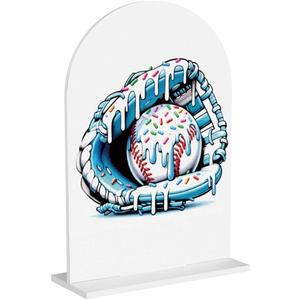 Softball Party Decorations Softball Games Day Decor for Home Table Softballs Gifts Idea for Mother Mom Softballs Club Acrylic Sign Decor 7 x 5 inches (Acrylic1006)