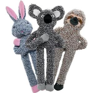 3pack No Stuffing Dog Toys for Large Dogs, Plush Teething Toys to Keep Them Busy, Squeaky Crinkle Interactive Toys, Cute Funny Dogs Animals Gifts for Small Medium Large Breed (Rabbit Koala Shuse)