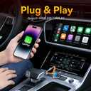 Wireless CarPlay Adapter, 2-in-1 Mini CarPlay & Android Auto Wireless Adapter, Plug & Play, Auto Connect, Car Accessories, Car Play Dongle Compatible with iPhone & Android