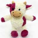 2 x YUKOUQIAN Cow Stuffed Animal Cow Plush Doll Toy 11.8 inch for Girls Boys (Stand Cow red)