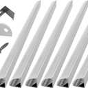 HAMRVL 6-Pack 1ft/30cm 16x16mm Led Aluminum Channel System with Cover V Shape, Led Strip Light Diffuser Track with End Caps Mounting Clips Accessories,Aluminum Profile for Led Strip Lights for Indoor
