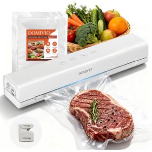 Vacuum Sealer Machine for Food, 4in1 Functions with 20 Vacuum Bags (20x30cm)  Dry & Wet Modes, Quick Sealing for Freshness & Storage, Compact Design for Home Kitchen Use