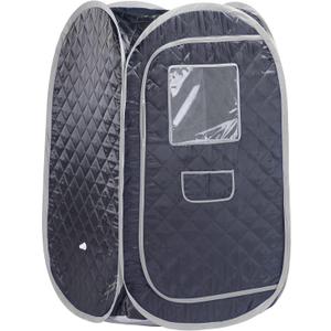 Portable Sauna Tent, Foldable One Person Full Body Spa for Detox Therapy Without Steamer - BlackG