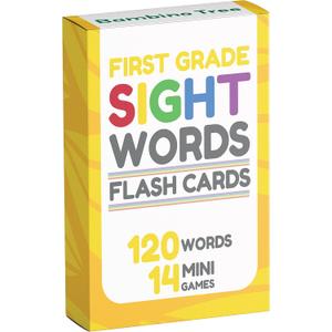 Sight Words Flash Cards 1st Grade - 120 High Frequency Words from Dolch's and Fry's Lists for 6-7 Years