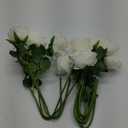 White Artificial Roses with Long Stems, 12Pcs Realistic Roses Artificial Flowers, Faux Roses | Bulk Fake Flowers for Home Decor, Wedding Party Table Centerpieces, DIY Bouquet