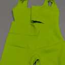 QINSEN Workout Sets for Women 2 Piece Seamless Ribbed Crop Tank High Waist Shorts Yoga Outfits (Medium, Bright Green)