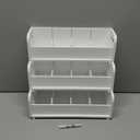 Wisuce Tea Holder for Tea Bags Organizer - White Bamboo Tea Organizer for Tea Bags 3-Tier Stackable Wall Mount Large Capacity Tea Storage Box to Pantry Countertop Kitchen Office