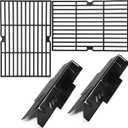 Criditpid Grill Replacement Parts for Dyna Glo DGF350CSP DGF350CSP-D 2 Burner Grill, Replacement for Dyna-Glo DGF350CSP Grates, Grill Heat Tents & Grill Grate Kit for Dyna Glo Heat Tent DGF350CSP
