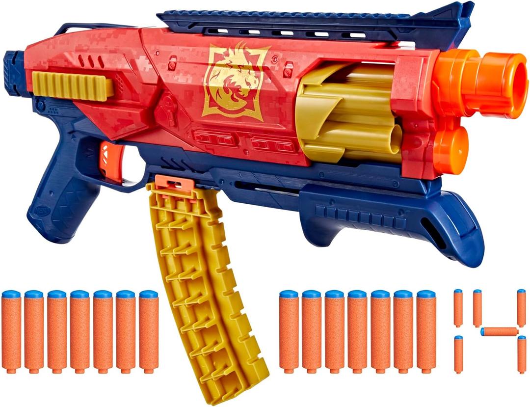 Nerf Loadout Shadowspeed Recon Blaster, 14-Dart Storage Attachment Accessory, 6-Dart Revolving Cylinder, 14 Nerf N1 Darts, Kids Toys & Gifts, Ages 8+