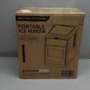 Electactic Crescent Ice Maker Countertop, 28Lbs/24H Ice Production, 16 Cubes in 6 Mins, Portable Countertop Ice Maker Machine with Self-Cleaning for Home & Kitchen (Black)