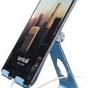 Lamicall Tablet Stand, Adjustable Tablet Holder - Desktop Stand Dock Holder Compatible with 4-13" Tablets Such as iPad Pro 11, 9.7, 10.5, 12.9 Air Mini, Kindle, Tab, iPhone Air 17 Pro Max, Blue