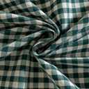 Green Plaid Ruffled Table Cover Linen Rectangle Gingham Tablecloth Classic Farmhouse Vintage Checkered Table Cover Decorative Buffalo Plaid for Home Holiday Party 102 x 60Inches