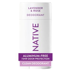 Native Deodorant Contains Naturally Derived Ingredients, 72 Hour Odor Control, Deodorant for Women and Men, Aluminum Free, Lavender & Rose 2.65oz