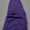 OYOANGLE Girl's Y2K Cargo Pants Elastic Waist Jogger Pants Trousers with Pocket (11-12Y, Purple)