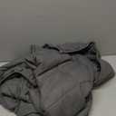 Weighted Blanket for Adults - 15lbs 48"x72" Cooling Heavy Blanket for 120-160lbs with Premium Glass Beads - Soft Thick Big Blankets for All-Season Sleeping Comfort Breathable（Grey）