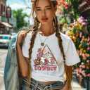 Flafens Graphic Tees T Shirts for Women - Cute Womens T-Shirts Cotton Tshirts Tops Teens Girls (White, M)