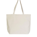 Large Canvas Tote Bag with Zipper, 19 x15 inch 12oz Natural Cotton Heavy DIY Tote for Crafting, Ironing and Embroidering, Reusable Grocery Shopping Bag 24 Pack