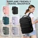 coowoz Travel Backpack For Women Men,Carry On Backpack,Hiking Backpack Waterproof Outdoor Sports Rucksack Casual Daypack Travel Essentials(Black) 25L