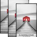 ELSKER&HOME 12x22 Poster Frame 3 Pack, Black 12x22 Picture Frame for Horizontal or Vertical Wall Mounting, Sturdy and Scratch-proof, Pack of 3