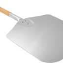 onlyfire 28" Long Metal Pizza Peel with Wooden Handle for Indoor & Outdoor Grill Oven, 13.5 x 16 inch Pizza Baking Spatula Paddle for Baking Bread Pie