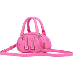 Paris Hilton Mini Varsity Bowler Satchel Hand Bag Purse with Removable Strap Vegan Leather